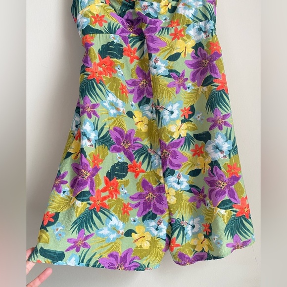 LUSH Tropical Print Twist Front Romper Size L - Picture 7 of 12